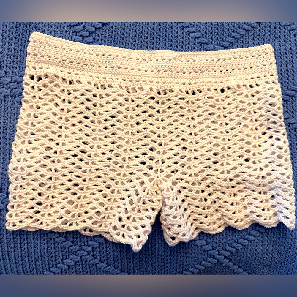 Crochet handmade shorts never worn! Coverup